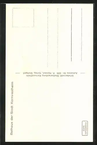 AK Kornwestheim, Rathaus der Stadt
