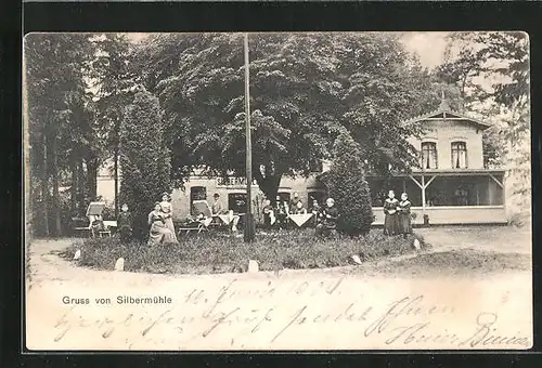 AK Plau i. M., Gasthaus Silbermühle