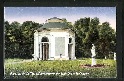 AK Rheinsberg, Der Salon im kgl. Schlosspark