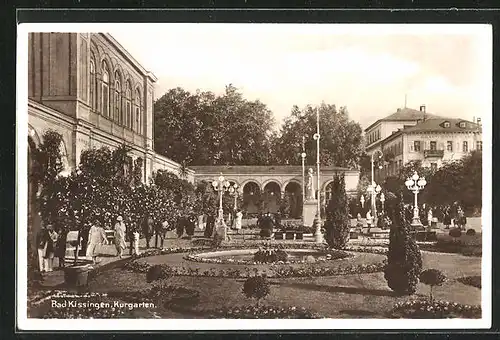 AK Bad Kissingen, Gäste im Kurgarten