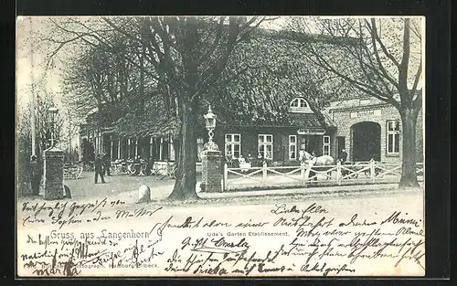 AK Langenhorn, Gasthaus Udes Garten-Etablissement