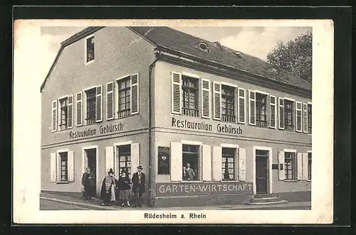 AK Rüdesheim a. Rhein, Restaurant Gebürsch
