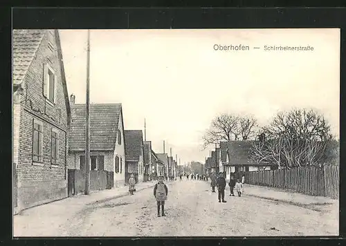 AK Oberhofen, Kinder auf der Schirrheinerstrasse