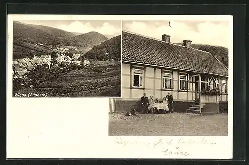 AK Wieda /Südharz, Gasthaus, Totalansicht