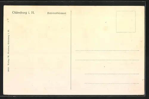 AK Oldenburg i. H., Bahnhofstrasse im Frühjahr