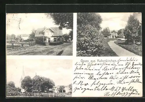 AK Kaltenkirchen, Strassenpartie mit Geschäft, Ortspartie, Gebäudeansicht