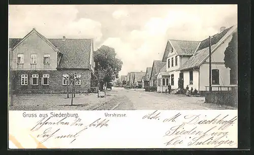 AK Siedenburg, Vorstrasse mit Wohnhäusern