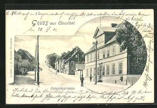 AK Clausthal, Blick entlang der Osteröderstrasse