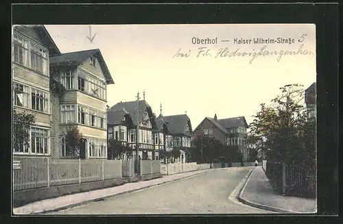 AK Oberhof, Kaiser Wilhelm-Strasse mit Bäumen