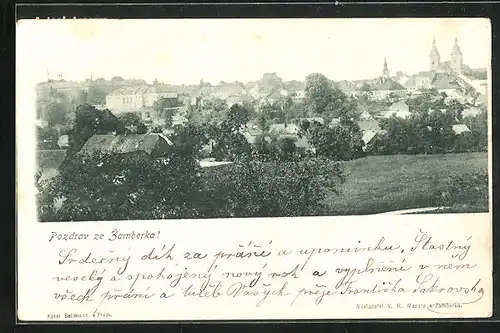 AK Zamberk, Gesamtansicht des Ortes