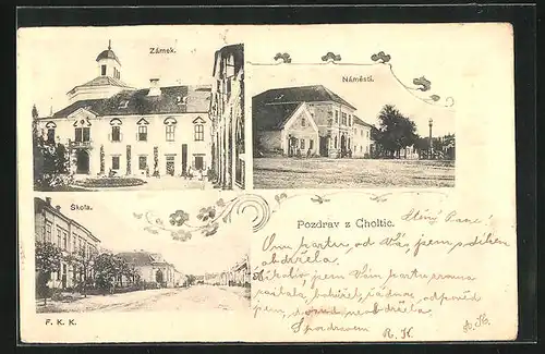 AK Choltice, Zamek, Namesti, Skola