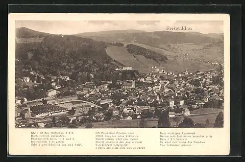 AK Freiwaldau /Frývaldov, Ortsansicht aus der Vogelschau