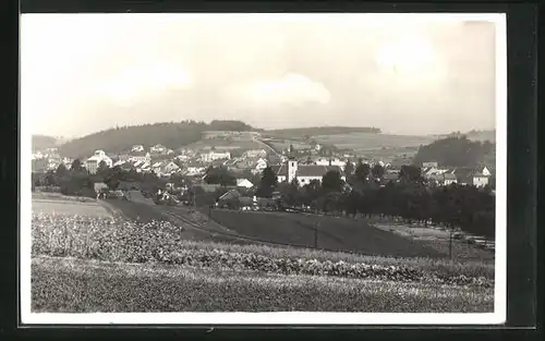 AK Konitz /Konice, Ortsansicht vom Feld aus