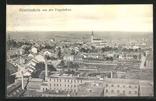 AK Neutitschein, Gesamtansicht aus der Vogelschau