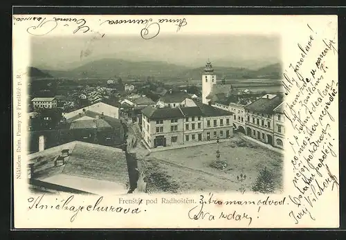 AK Frenstát pod. Radhostem, Ringplatz aus der Vogelschau