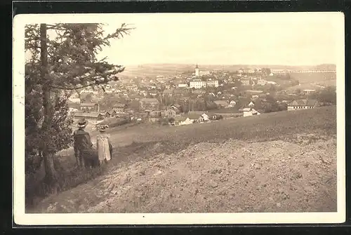 AK Wagstadt, Ausblick vom Richterwäldchen
