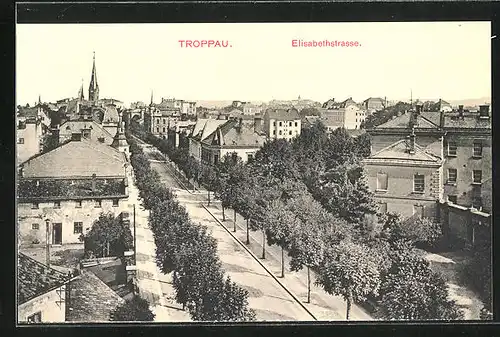 AK Troppau, Blick in die Elisabethstrasse