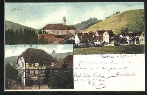 AK Durbach, Gasthaus zum Ritter, Totalansicht