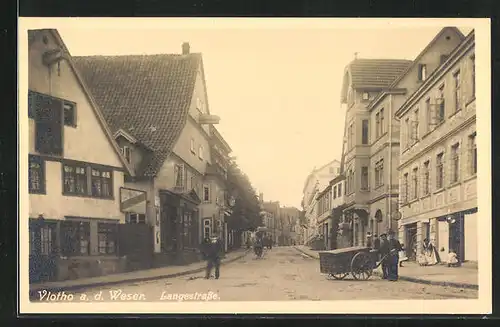 AK Vlotho a. d. Weser, Partie an der Langestrasse