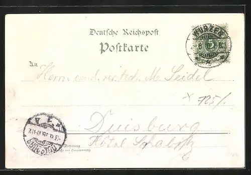 Lithographie Wurzen, Amtsgericht, Dom, Kirche, Gymnasium