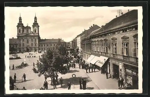 AK Ung. Hradisch, Strassenpartie mit Gebäudeansicht