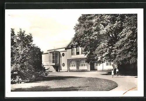 AK Uherske Hradiste, Ortspartie mit Gebäudeansicht