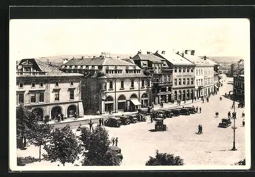 AK Ung. Hradisch, Strassenpartie mit Hotel