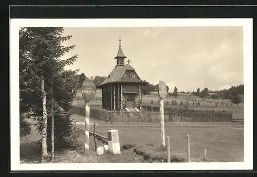 AK Horni Becva, Hütte am Waldesrand