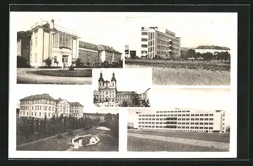 AK Uh. Hradiste, Verschiedene gebäude im Ort