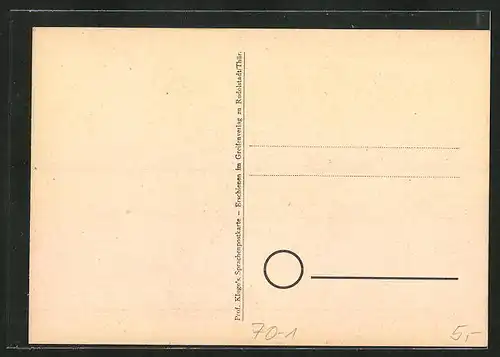 Künstler-AK Maler, Deutsch-Russisch, Lautschrift