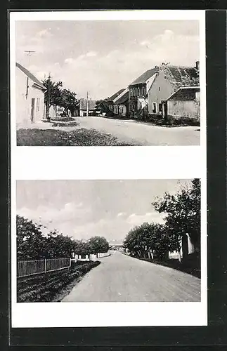 AK Prag / Praha-Hvezda, Strassenpartien im Ort