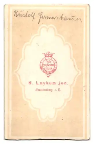 Fotografie H. Leykum jun., Brandenburg a. H., Portrait kleiner Junge in modischer Kleidung