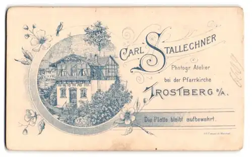 Fotografie Carl Stallechner, Trostber a. A., Ansicht Trostberg a. A., Gebäude des Fotografen mit Atelier
