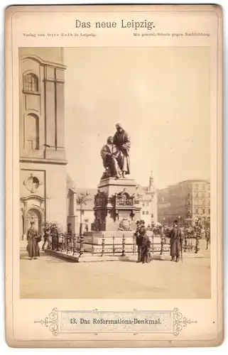 Fotografie Otto Roth, Leipzig, Ansicht Leipzig, Bürger am Reformations-Denkmal