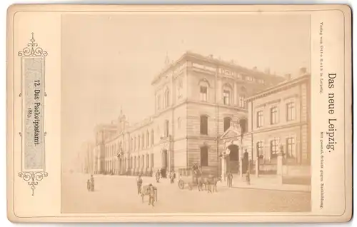 Fotografie Otto Roth, Leipzig, Ansicht Leipzig, Strasse am Packetpostamt 1883