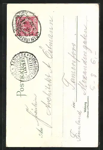 Lithographie Köln, Dom Seitenansicht