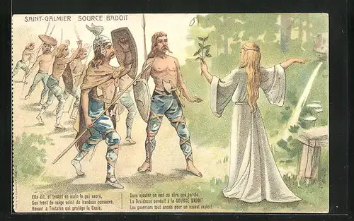 Lithographie Reklame, Saint-Galmier Source Badoit, Gallier