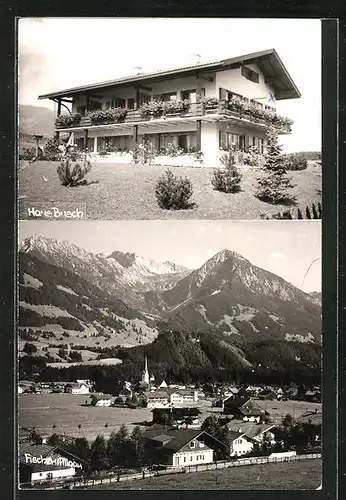 AK Fischen im Allgäu, Totalansicht, Gasthaus Haus Busch