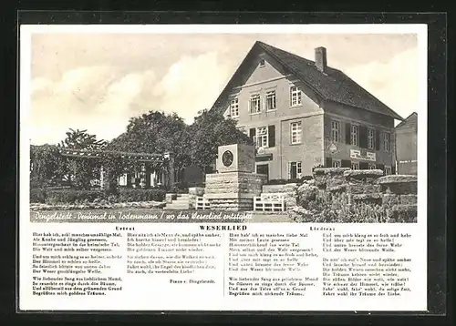 AK Todenmann, Gasthaus Reese-Todenmann und Dingelstadt-Denkmal