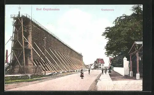 AK Bad Oeynhausen, Gradierwerk mit Kurgästen