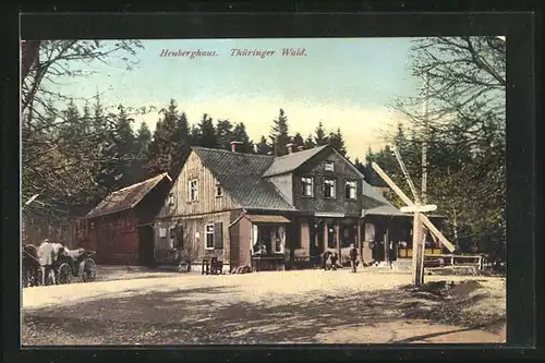 AK Friedrichroda, Gasthof Heuberghaus im Thüringer Wald
