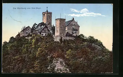 AK Die Wartburg von Süd-West