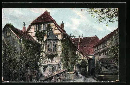 AK Der Burghof in der Wartburg