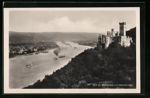 AK Oberlahnstein, Blick auf Stolzenfels und Fluss