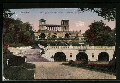 AK Potsdam, Orangerie mit den neuen Terrassen-Anlagen