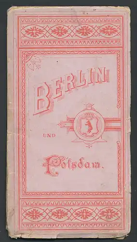 Leporello-Album Berlin, mit 36 Lithographie-Ansichten, Rathaus, Nationalgalerie, Börse, Babelsberg