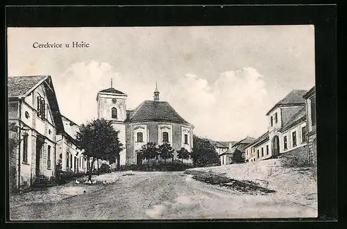 AK Cerekvice u Horic, Ansicht der Kirche