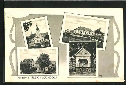 AK Jednov-Suchdola, Kostel, Skola, Zazracná studánka