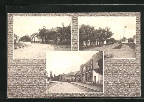 AK Nemcice na Hané, Strassenansichten aus dem Ort