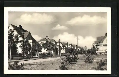 AK Svinov, Strassenpartie mit Wohnhäusern